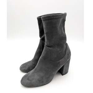 Halogen Jacy Stretch Sock Bootie Women's Round Toe Grey Size US7.5M EU37.5